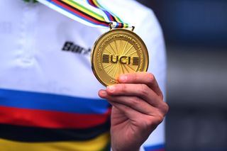 A prized gold medal at the 2024 UCI Road World Championships in Zürich