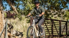 Man on bike in the sunshine